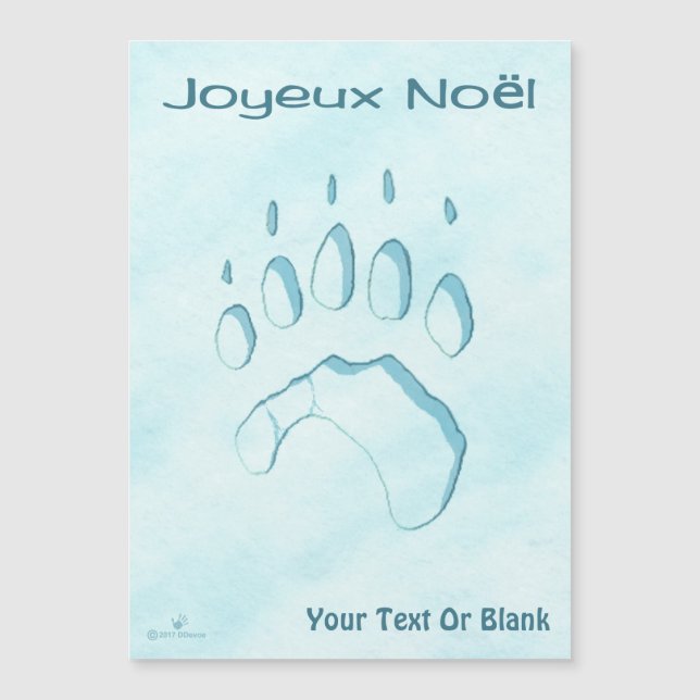 Joyeux Noё l - Empreinte de patte de l'ours polair (Devant)