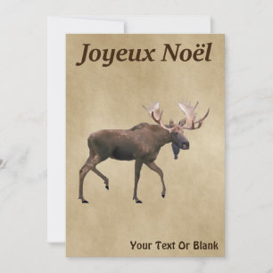 Joyeux Noё l - Oie rousse sur vieux papier