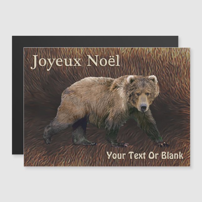 Joyeux Noё l - Ours Kodiak Sur Fourrure De Caribou (Devant / Derrière)
