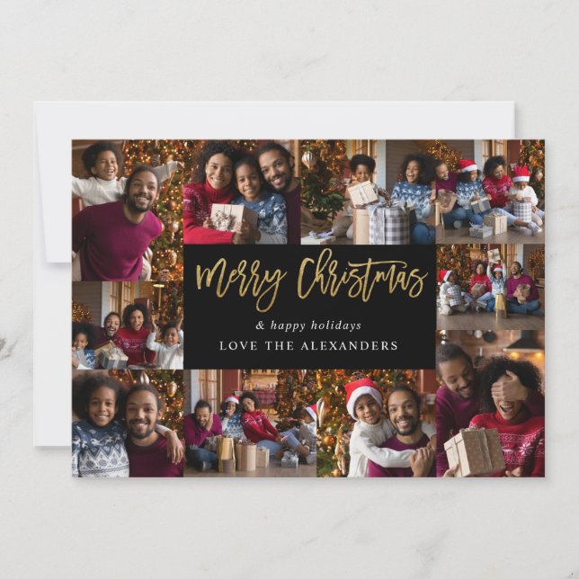 Joyeux Noël 10 Multi Photo - Black Gold (Devant)