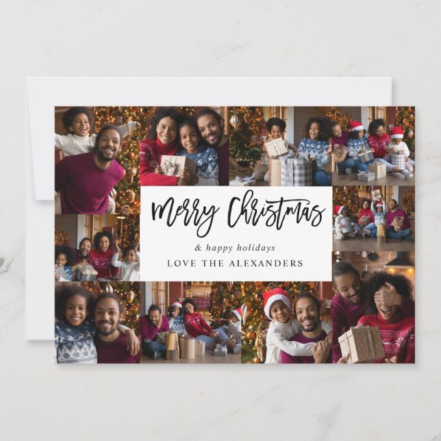 Joyeux Noël 10 Multi Photo - Blanc (Devant)