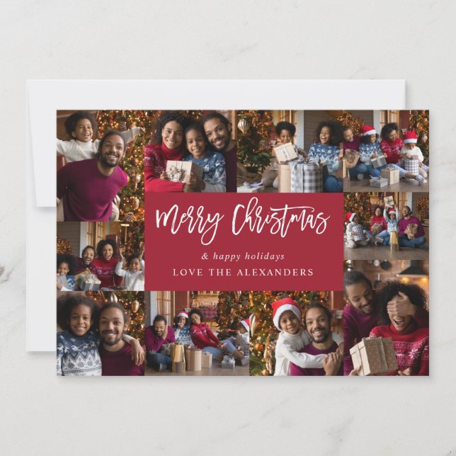 Joyeux Noël 10 Multi Photo - Rouge (Devant)