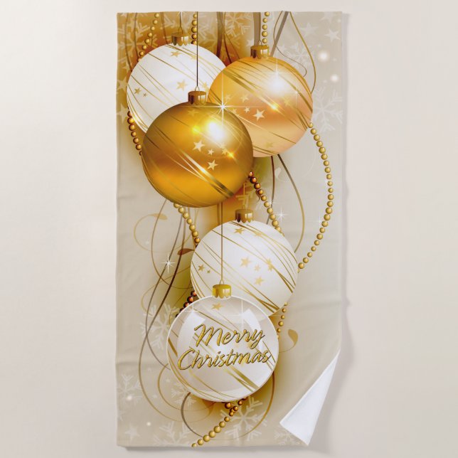 Joyeux Noël 23 serviettes de plage (Devant)