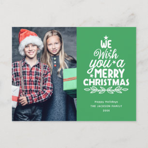 Joyeux Noël 2 photos Carte postale de vacances