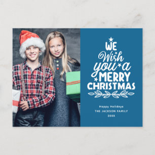 Joyeux Noël 2 photos Carte postale de vacances