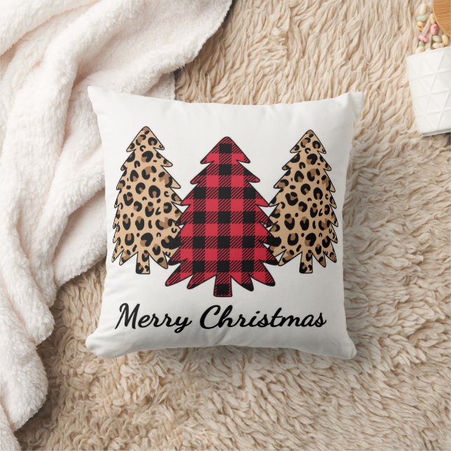 Joyeux Noël 3 Arbres Coussin (Couverture)