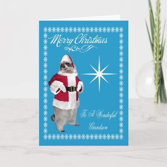 Joyeux Noël à Grand-fils Carte de voeux (Devant)