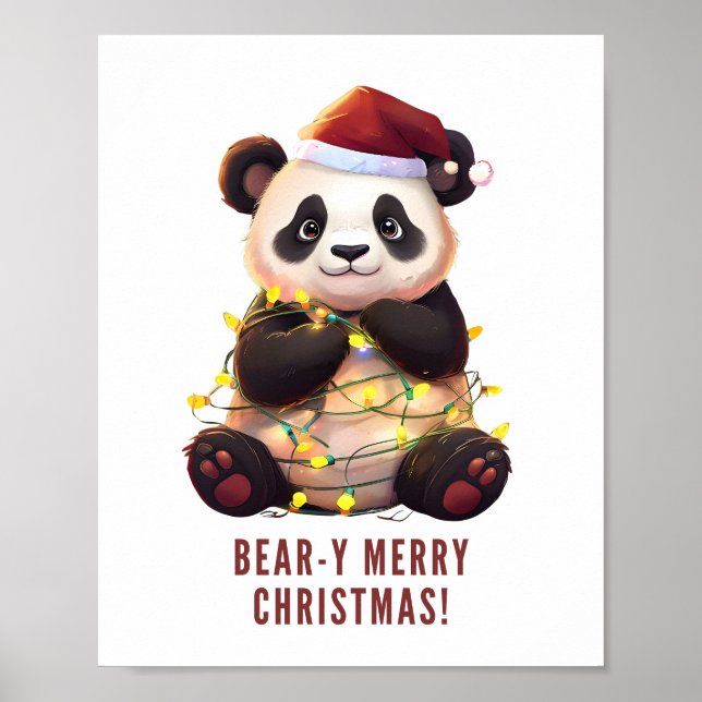 Joyeux Noël à l'ours ! Poster de Panda (Devant)