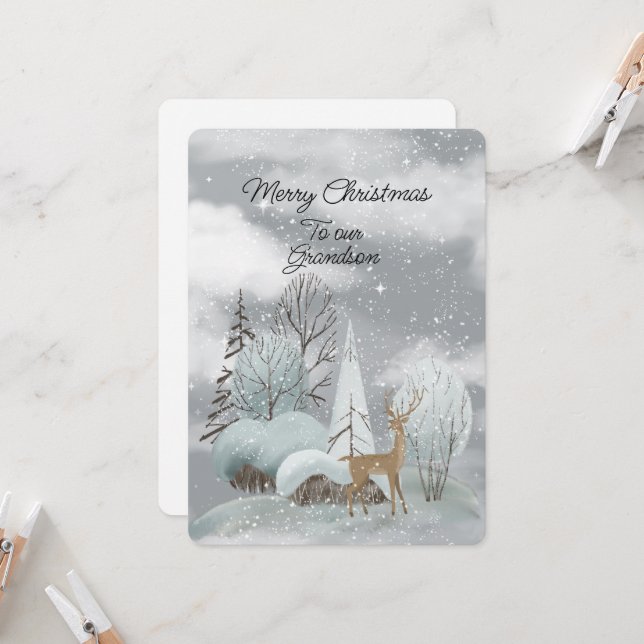 Joyeux Noël À Notre Petit-Fils (Devant/Arrière en situation)