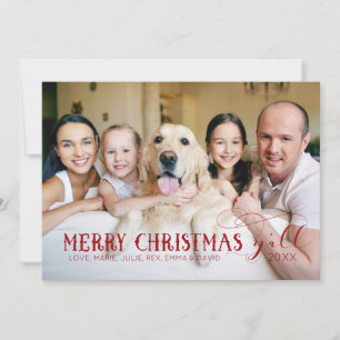 Joyeux Noël à tous - Carte de photo de famille