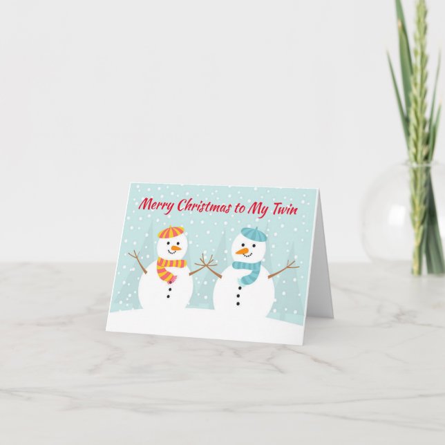 JOYEUX NOËL À UNE CARTE DE "JUMEAU" SPÉCIALE (Devant)