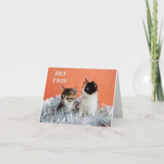 JOYEUX NOËL À UNE CARTE DE "JUMEAU" SPÉCIALE (Devant)