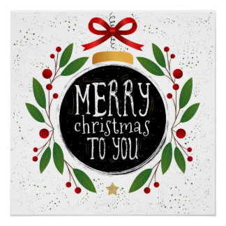 Joyeux Noël à vous 20" x 20", Poster Papier