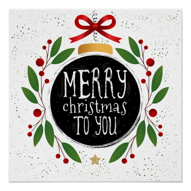 Joyeux Noël à vous 20" x 20", Poster Papier (Devant)