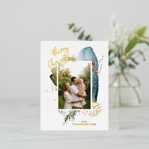 Joyeux Noël Abstrait Carte photo de vacances perso