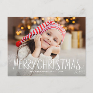 joyeux noël adorable carte photo personnalisé