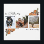 Joyeux Noël Agrumes photo Magnet carte de vacances<br><div class="desc">Vous cherchez une façon unique et festive d'envoyer des voeux de vacances cette année? Joyeux Noël Calligraphie Citrus Botanique Photo Magnet de la carte de vacances! Cette belle carte présente trois de vos photos préférées, décorées avec des plantes d'aquarelle d'agrumes, de pins, d'anis étoilé et de cannelle. Le message "Joyeux...</div>