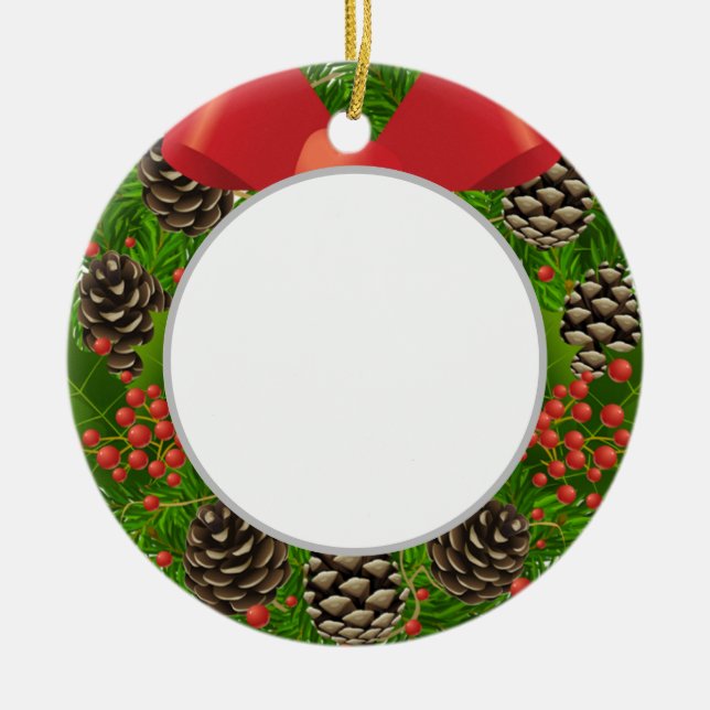 Joyeux Noël (ajoutez votre propre photo) Ornement (Devant)