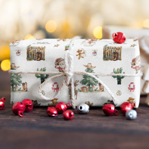 Joyeux Noël   Amusant papier cadeau personnalisé w