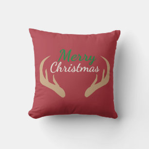 Joyeux Noël Antler Accent Coussin