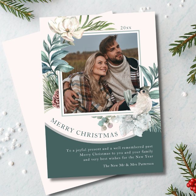 Joyeux Noël aquarelle photo florale nouvellement m (Créateur téléchargé)