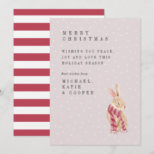 JOYEUX NOËL Aquarelle Strif Bunny