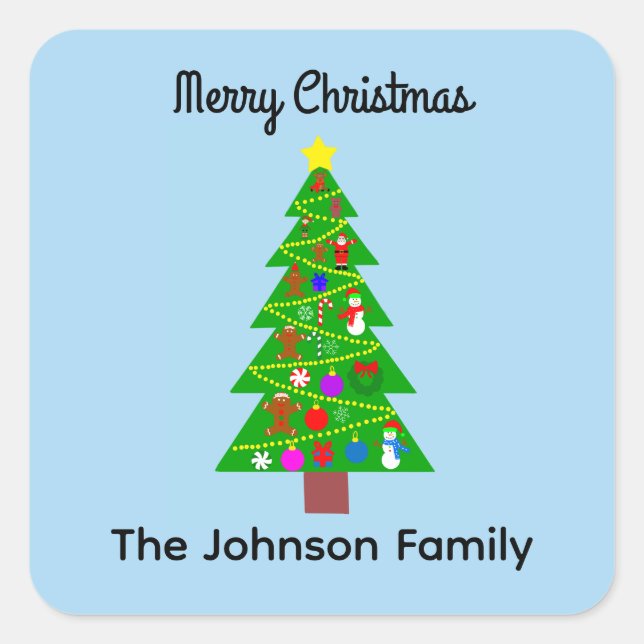 Joyeux Noël Arbre #1 Stickers (Devant)