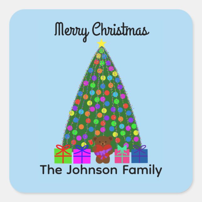 Joyeux Noël Arbre #2 Stickers (Devant)