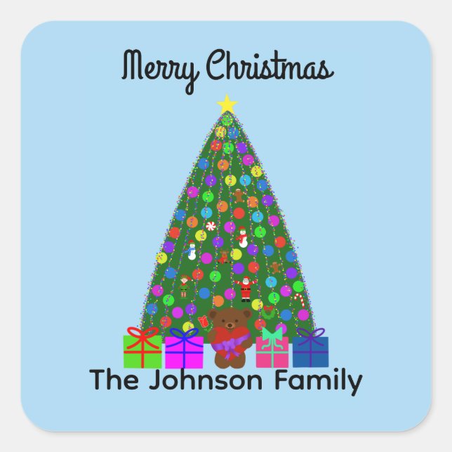 Joyeux Noël Arbre #3 Stickers (Devant)