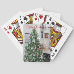 Joyeux Noël Arbre Classique Cartes de Jeu