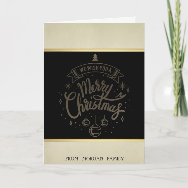 Joyeux Noël, arbre de Noël, carte de vœux Balls (Devant)