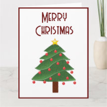 Joyeux Noël Arbre de Noël Carte de voeux pliée