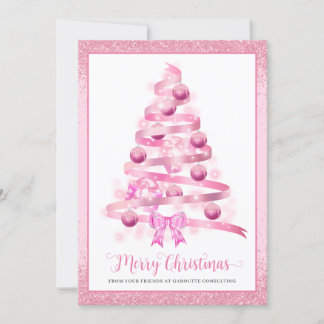 Joyeux Noël Arbre Entreprise Logo Carte de vacance