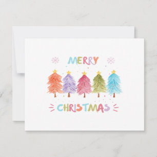 Joyeux Noël Arbres Colorés Essentiel