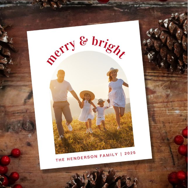 Joyeux Noël Arche photo Budget Carte de vacances (Share the love and warmth of the season with your personalized photo Christmas card)