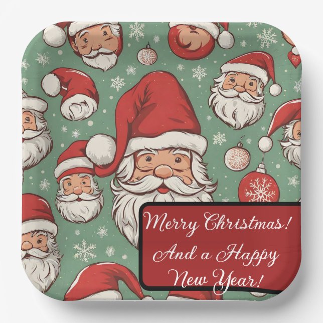Joyeux Noël ! Assiettes en papier (Recto)