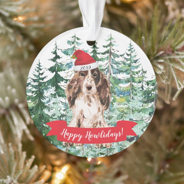 Joyeux Noël au Cocker Brown Spaniel Dog (Arbre)