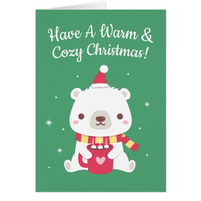 Joyeux Noël au doux et cosy Ours Polaire (Devant)