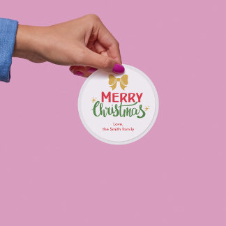 Joyeux Noël Autocollant Élégant Personnalisé
