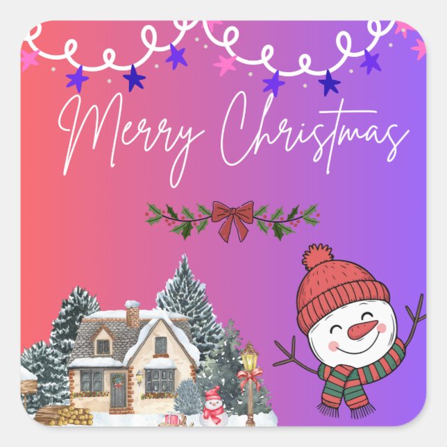 Joyeux Noël Autocollant vibrant (Devant)