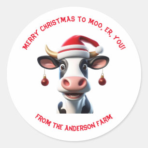 Joyeux Noël aux Étiquettes de Moo