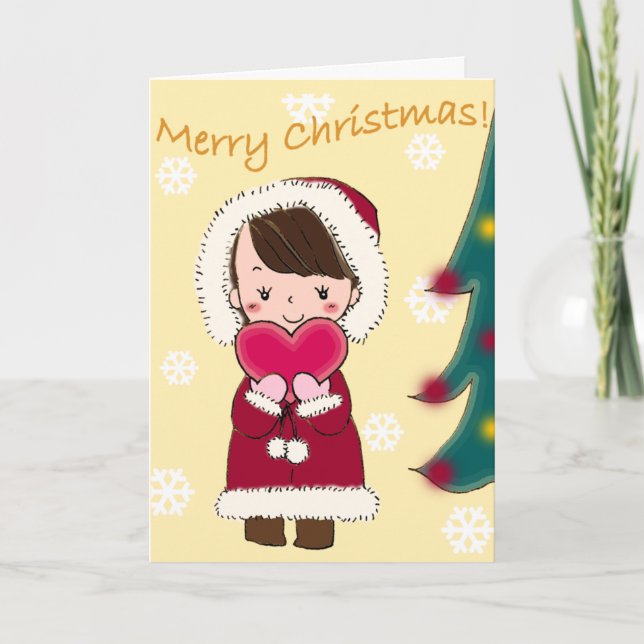 Joyeux Noël avec carte de voeux d'amour (Devant)