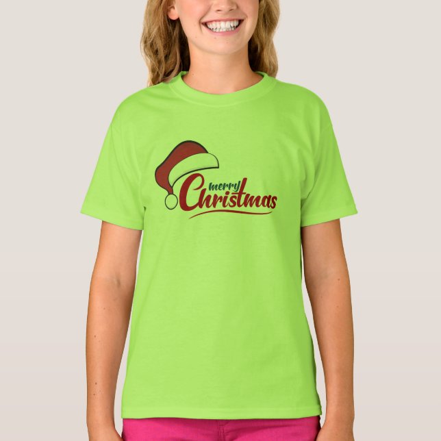 Joyeux Noël avec T-shirt de Santa Hat (Devant)