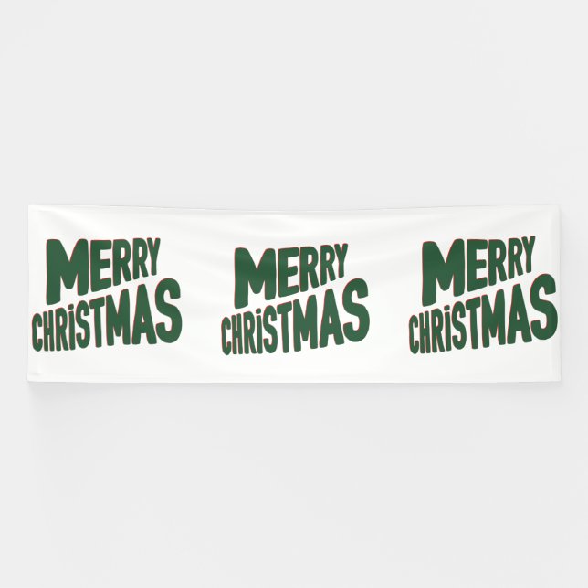 Joyeux Noël Bannière vinyle 4x12 (Horizontal)