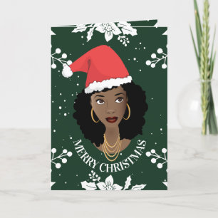 Joyeux Noël Beauté des cheveux naturels, carte v
