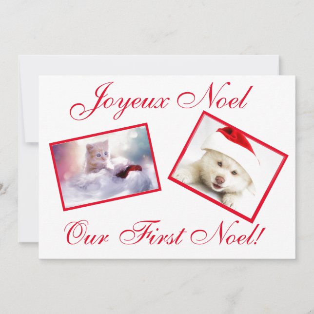 Joyeux Noel Best Friends Animaux Première Carte No (Devant)