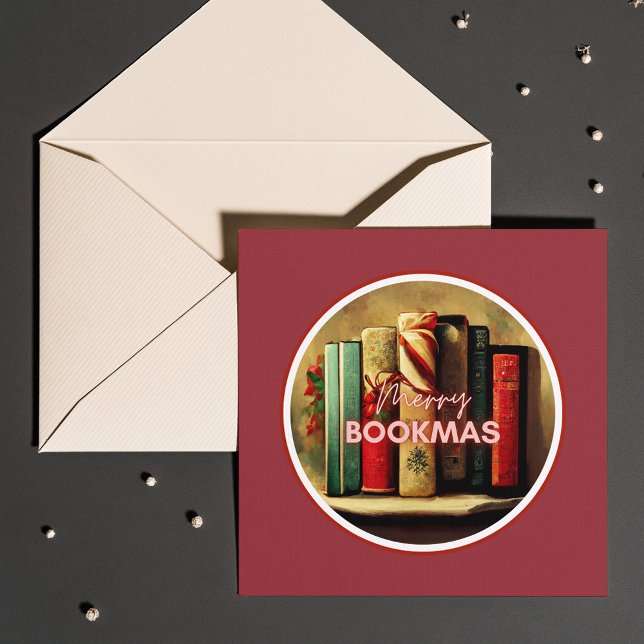 Joyeux Noël, Bibliothèque de l'école de Noël (Merry Bookmas, Christmas Card)