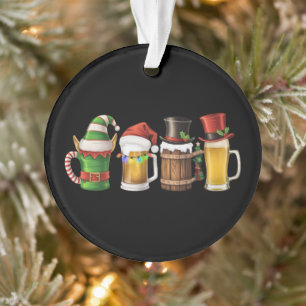 Joyeux Noël Bières Buveur Père Noël Amateur de Biè