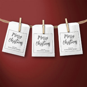 Joyeux Noël blanc de Mini sacs en papier