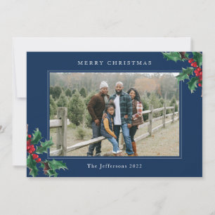Joyeux Noël Bleu Custom Classique Baies Selles